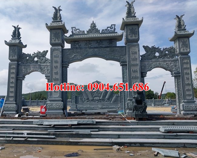Cổng đá khu lăng mộ đẹp - Xây cổng khu lăng mộ, nghĩa trang