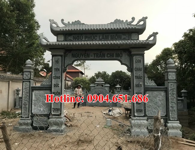 Cổng đá khu lăng mộ đẹp - Xây cổng khu lăng mộ, nghĩa trang