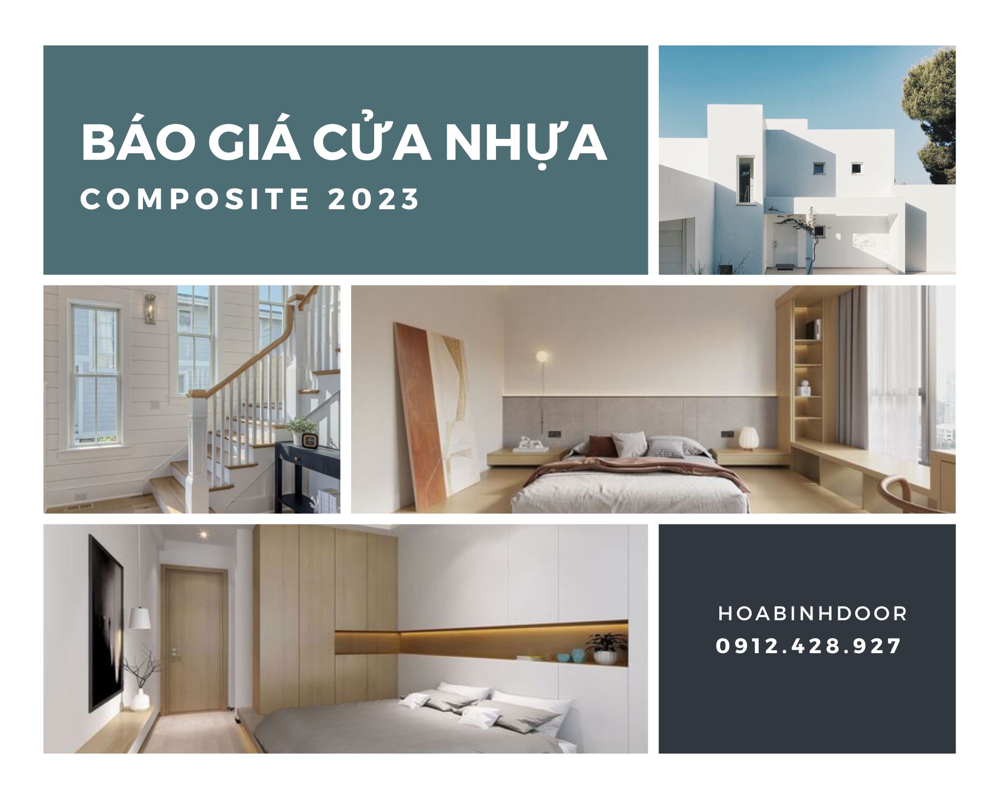 Báo Giá Cửa Nhựa Composite 2023  CHỐNG NƯỚC 100%