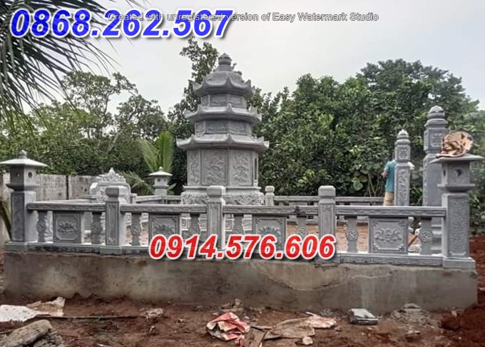 0226 Mẫu mộ đá đẹp lục lăng hình bát giác bán kiên giang