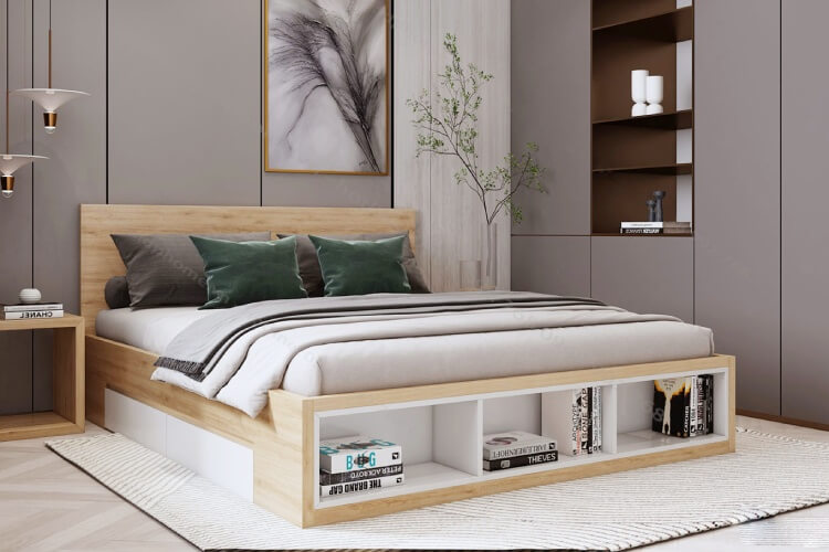 Giường ngủ gỗ đẹp giá rẻ hcm - Đóng giường ngủ gỗ giá rẻ