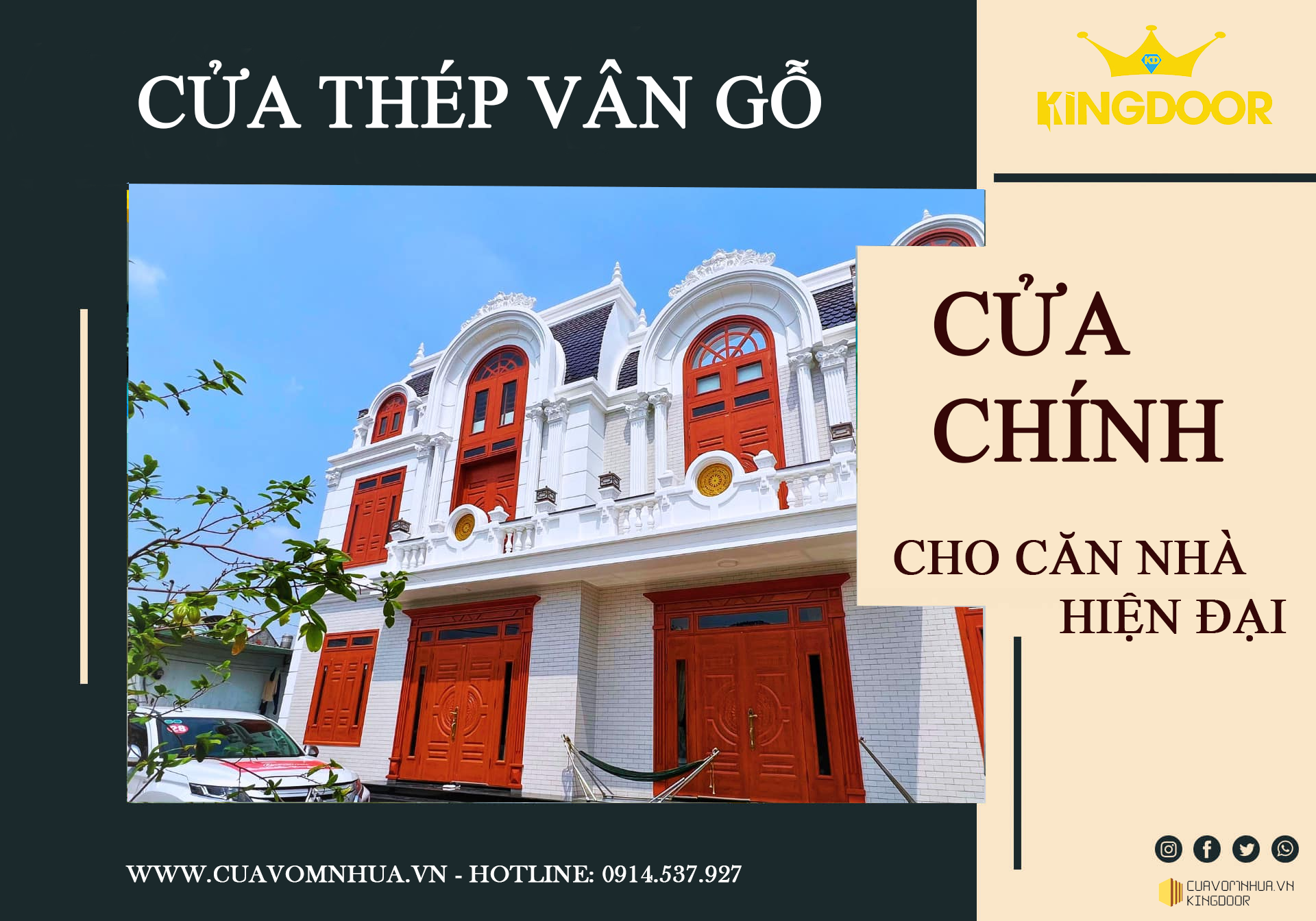 Mẫu Cửa Thép Vân Gỗ Cao Cấp Tại Thủ Đức Báo Gía