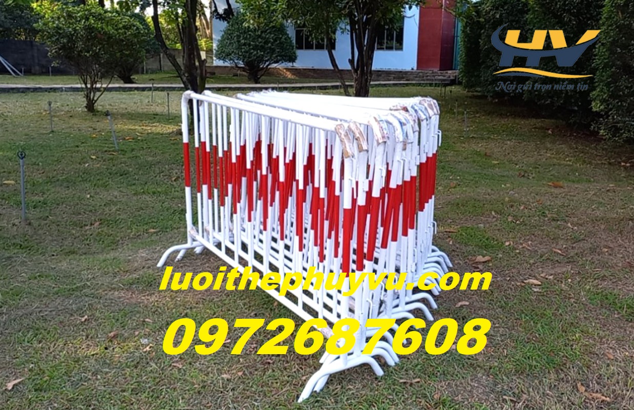Hàng rào chắn di động, hàng rào sắt có bánh xe, hàng rào sự kiện