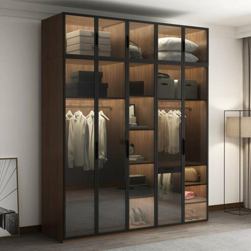 Các mẫu tủ quần áo cánh kính đẹp hiện đại 2023