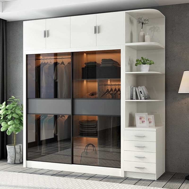 Tủ áo cánh kính lùa giá rẻ - Thi công tủ áo cánh kính