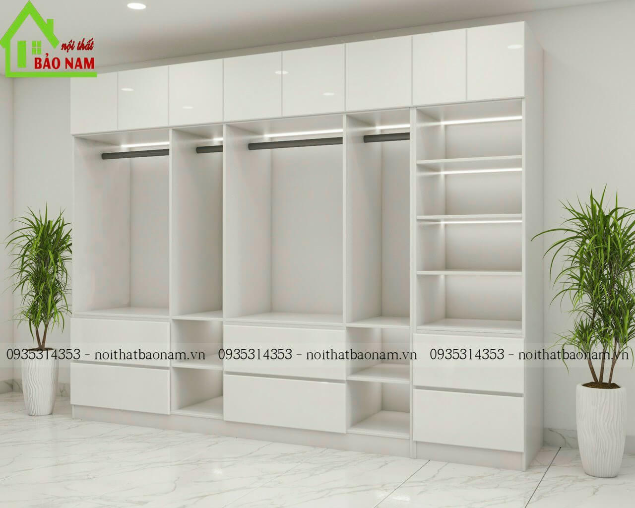 Tủ áo acrylic an cường đẹp - Gia công tủ áo giá rẻ thủ đức