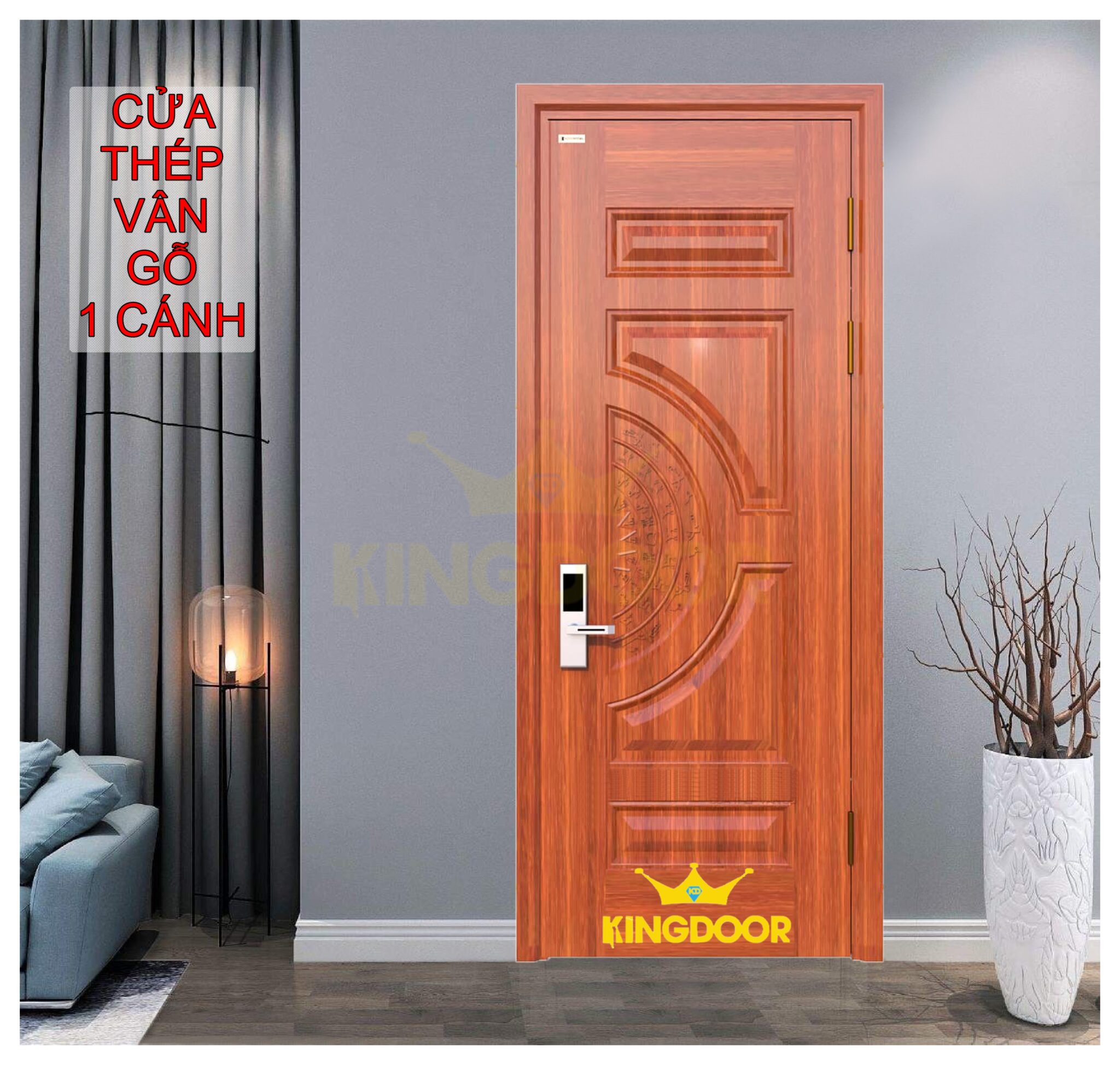 CỬA THÉP VÂN GỖ GIÁ RẺ NHẤT THỊ TRƯỜNG HIỆN ĐẠI 2023