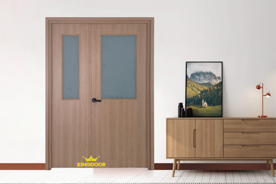 Cửa nhựa composite 2 cánh- Cửa nhựa có ô kính