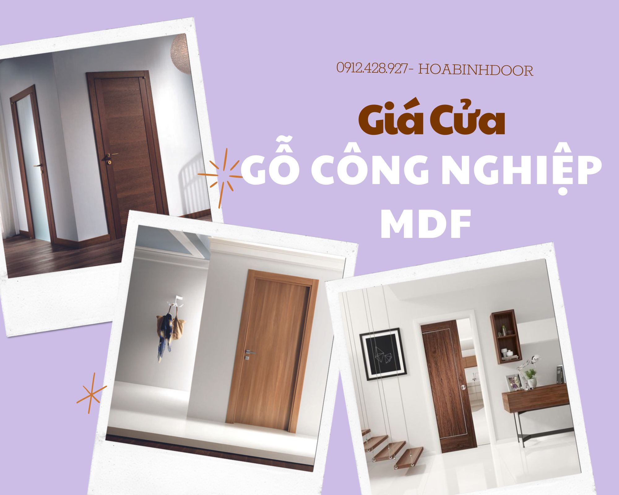 Giá Cửa Gỗ Công Nghiệp MDF  CỬA GỖ CAO CẤP