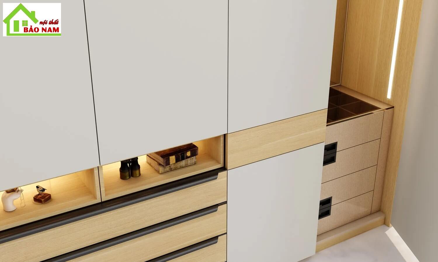 Tủ quần áo MDF - Mẫu tủ quần áo gỗ An Cường