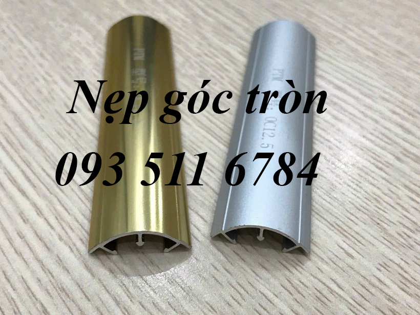 Nẹp Inox T vàng cho sàn gỗ Nẹp gạch bo góc tròn