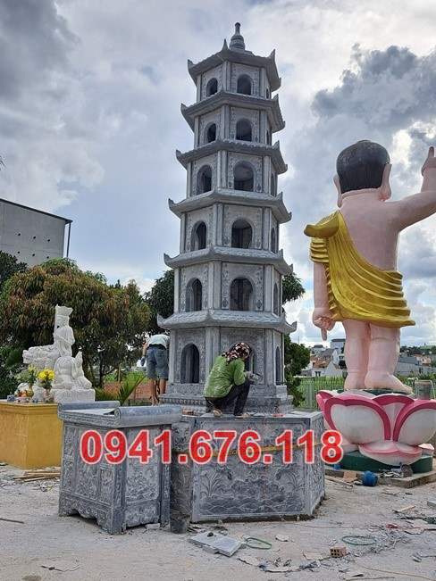 6789 Mẫu tháp tro cốt đá đẹp bán bạc liêu song thân phu thê