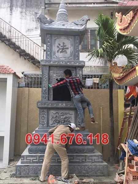 6789 Mẫu tháp tro cốt đá đẹp bán bạc liêu song thân phu thê