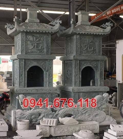 6789 Mẫu tháp tro cốt đá đẹp bán bạc liêu song thân phu thê
