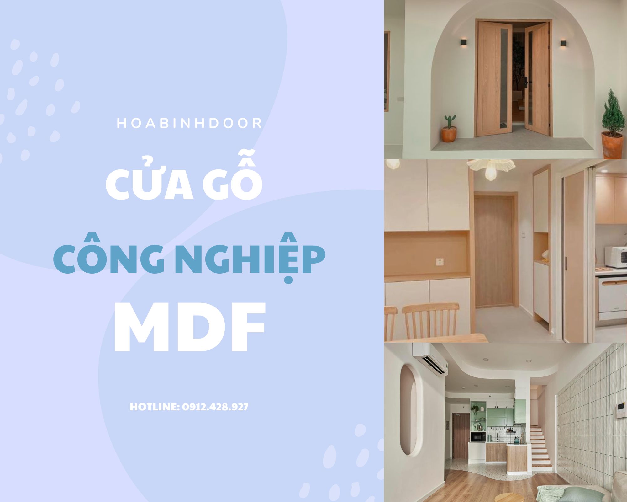 Cửa gỗ công nghiệp MDF tại Quận 1  CỬA GỖ CAO CẤP HOABINHDOOR