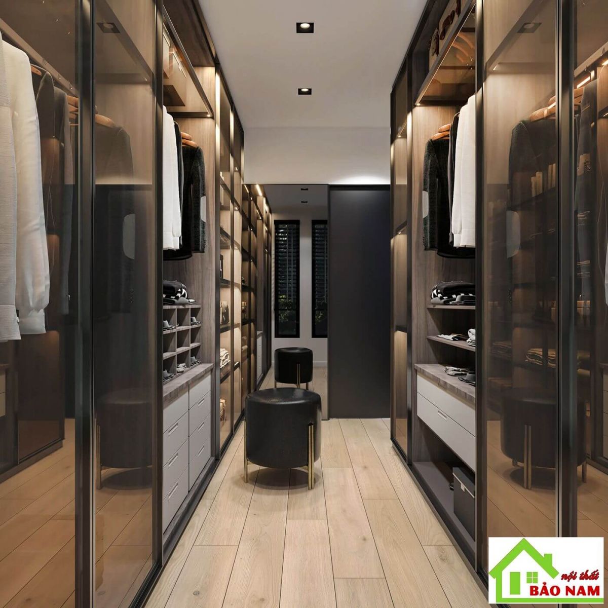Tủ áo cánh kính an cường tphcm - Thi công tủ áo giá rẻ