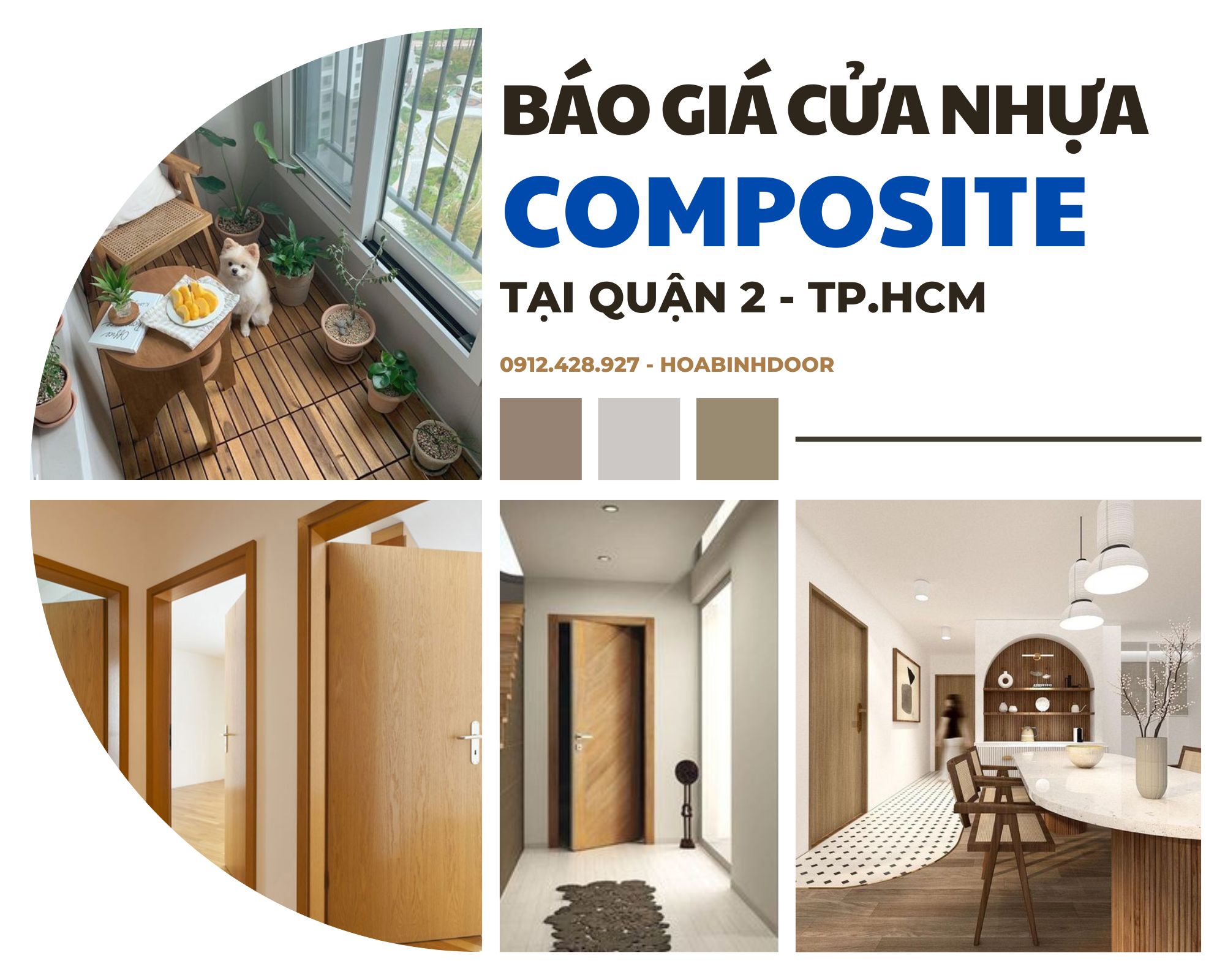 Cửa nhựa giả gỗ Composite tại Quận 2  giá rẻ chất lượng