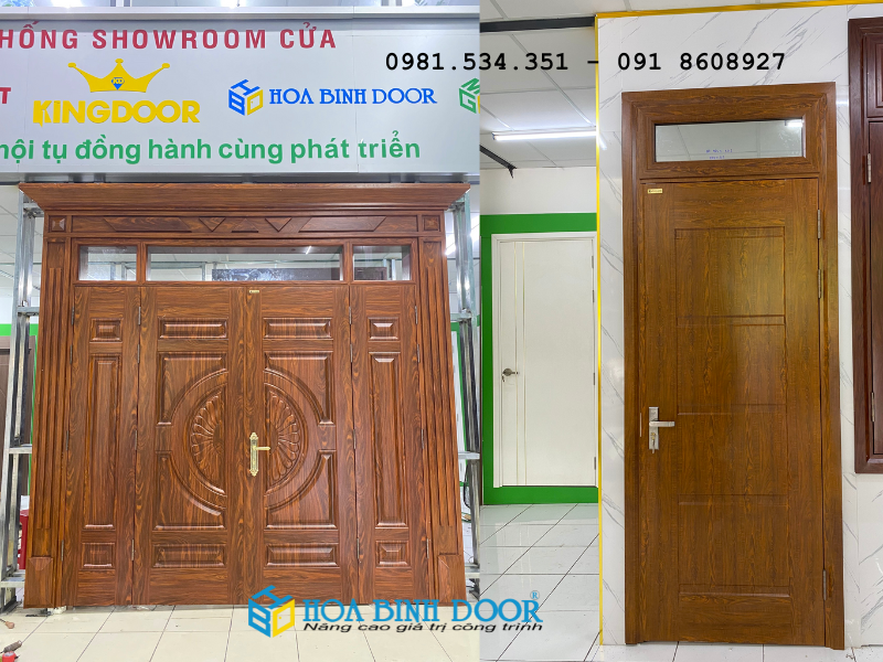Cửa thép vân gỗ tại Bìn Tân - Mẫu cửa đẹp nhất 2023