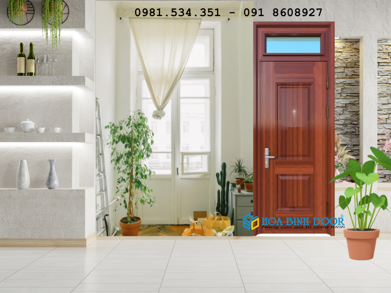 Cửa thép vân gỗ tại Bìn Tân - Mẫu cửa đẹp nhất 2023