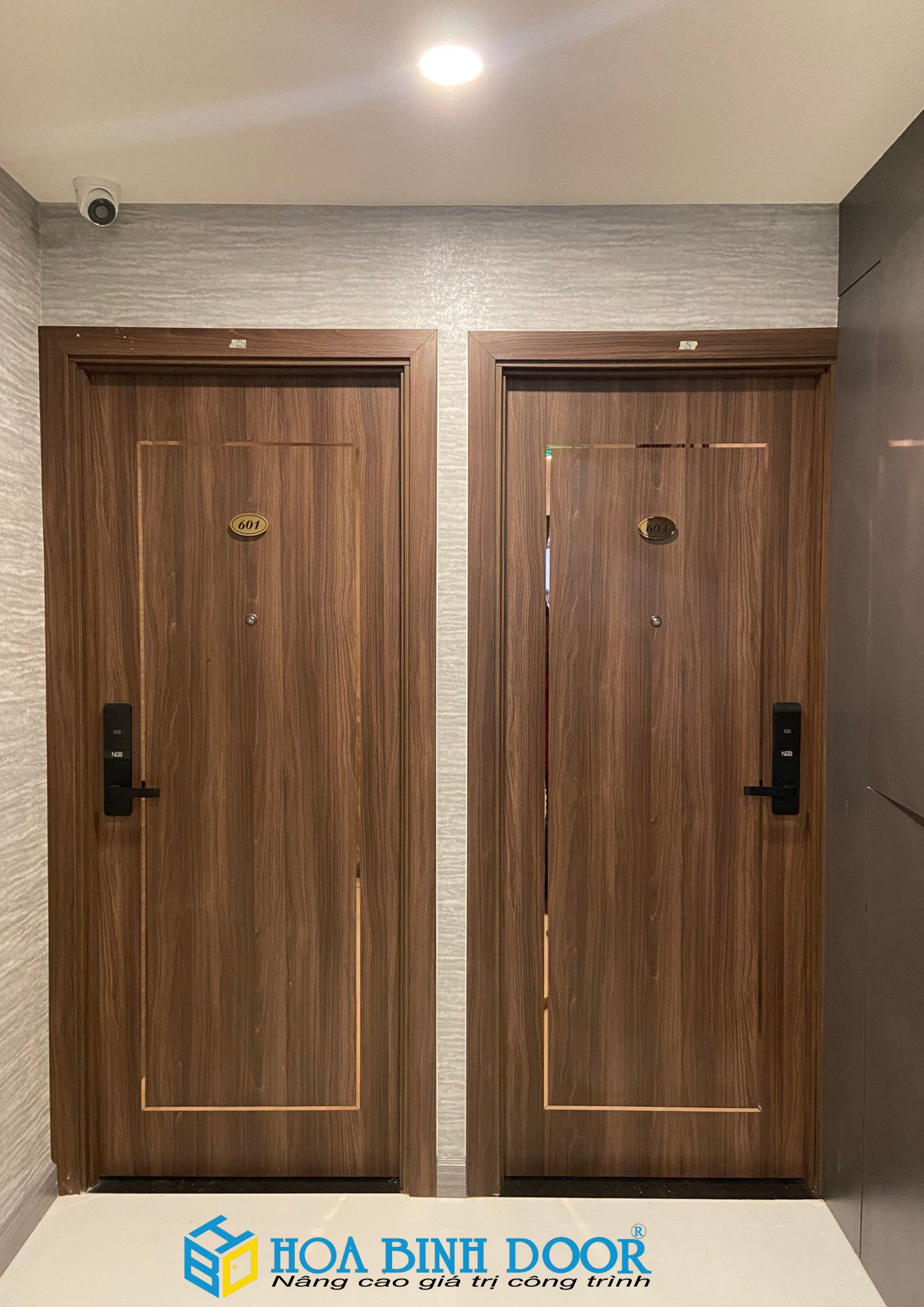 Cửa gỗ MDF Melamine tại Bình tân - Cửa gỗ phòng ngủ giá rẻ