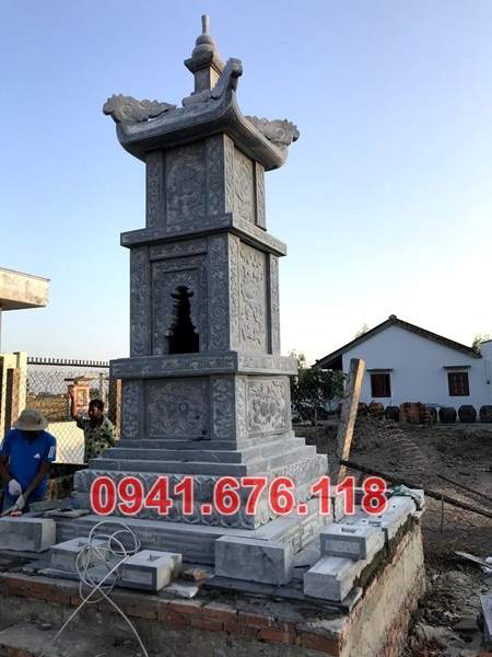 Hải dương 11 tháp mộ bằng đá đẹp bán bảo tháp sư phật giáo