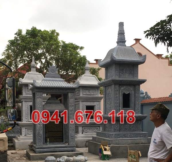 Hải dương 11 tháp mộ bằng đá đẹp bán bảo tháp sư phật giáo