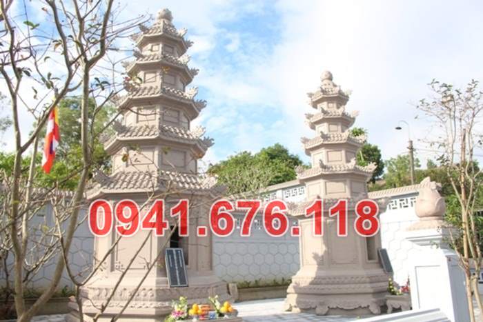 Hải dương 11 tháp mộ bằng đá đẹp bán bảo tháp sư phật giáo