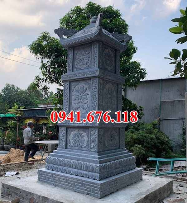 Mẫu 185 mộ tháp đá đẹp bán ninh bình bảo tháp sư