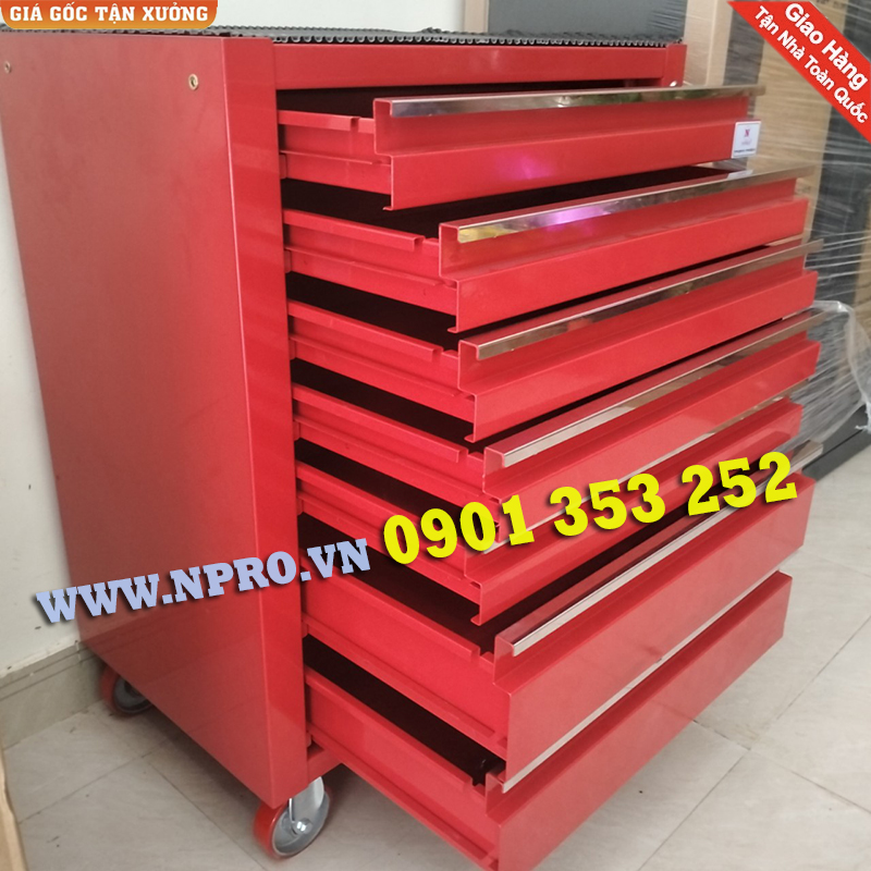 Tủ đồ nghề 7 ngăn kéo di động với 2 phiên bản tiện lợi