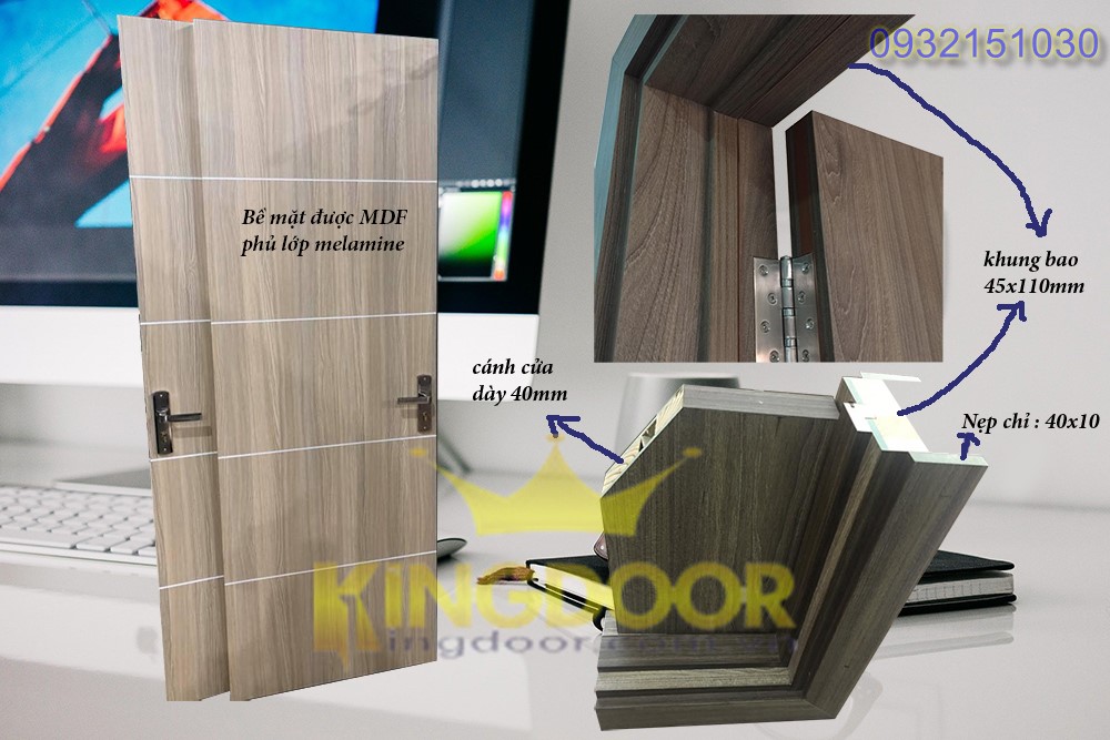 Báo giá cửa gỗ công nghiệp Melamine- cửa giá rẻ