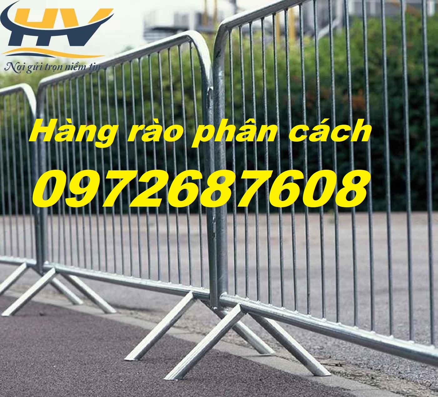 Rào chắn, hàng rào sắt có bánh xe, hàng rào di động tại Đồng Nai