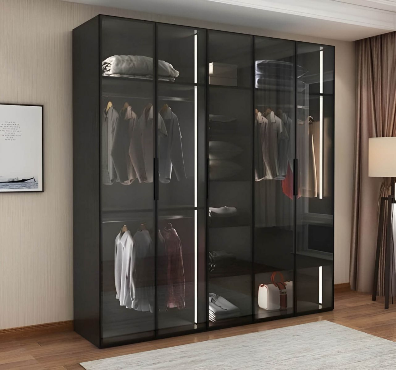 Top các mẫu tủ quần áo cánh kính hiện đại tphcm