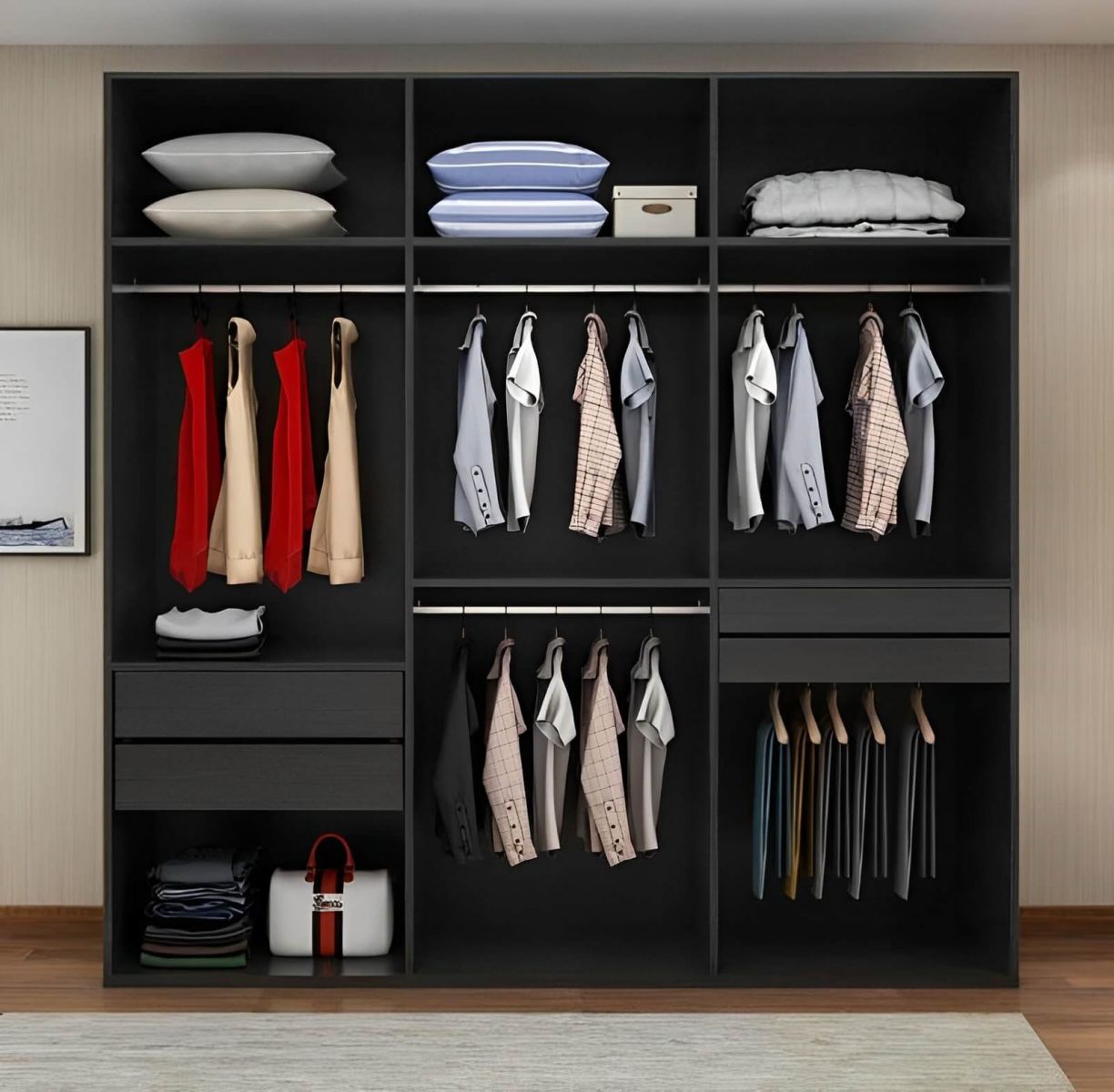 Top các mẫu tủ quần áo cánh kính hiện đại tphcm