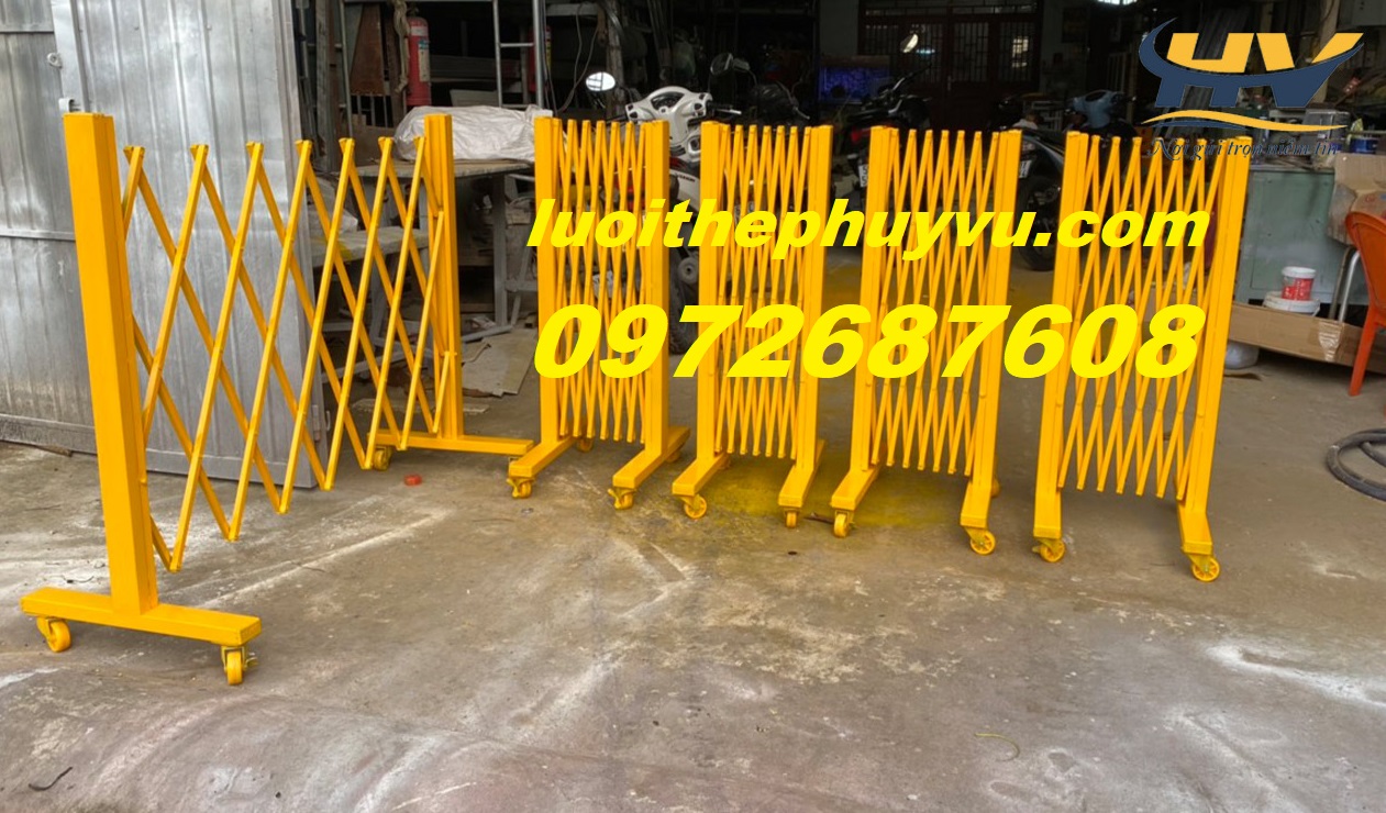 Hàng rào di động, hàng rào xếp gọn, hàng rào sắt có bánh xe