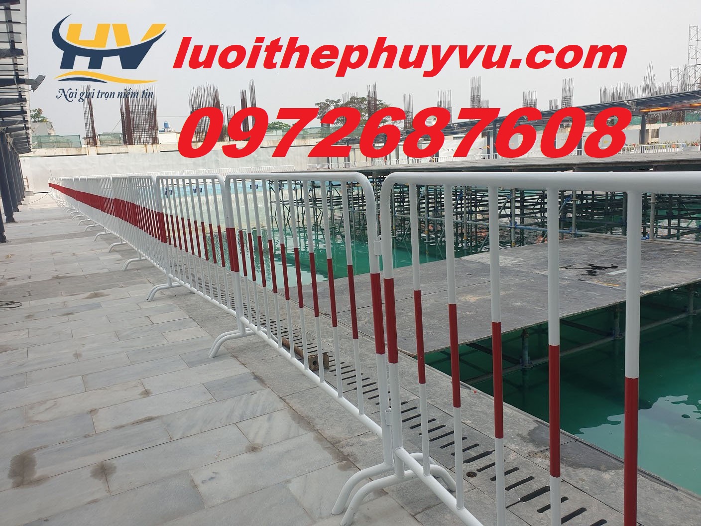 Hàng rào di động, hàng rào xếp gọn, hàng rào sắt có bánh xe