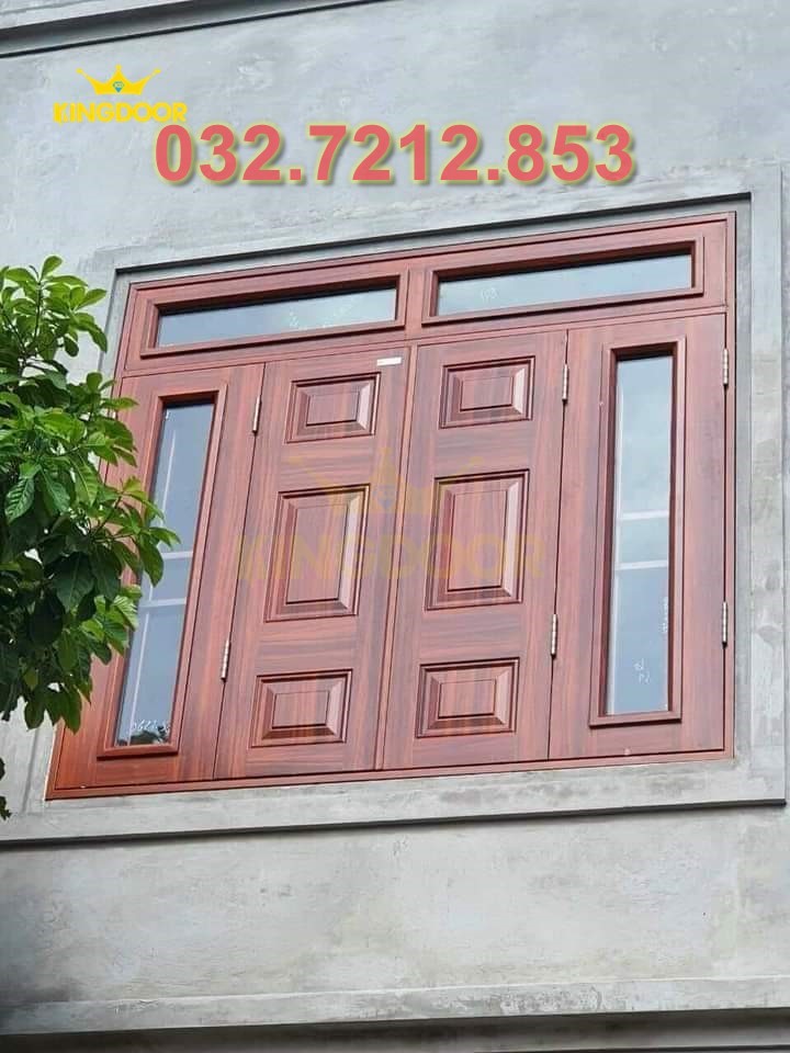 Cửa sổ thép vân gỗ - mẫu cửa sổ đẹp tại Bình Dương
