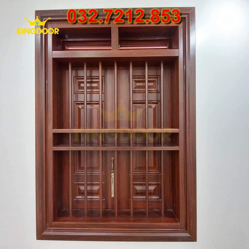 Cửa sổ thép vân gỗ - mẫu cửa sổ đẹp tại Bình Dương