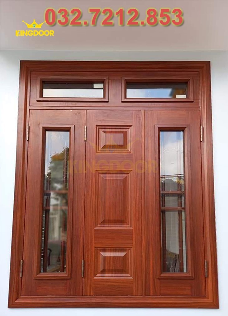 Cửa sổ thép vân gỗ - mẫu cửa sổ đẹp tại Bình Dương