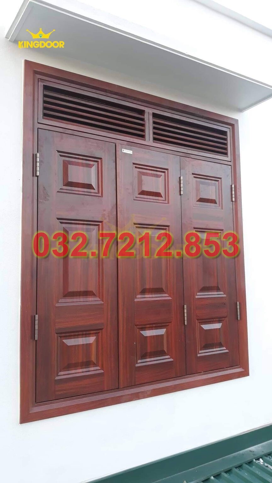 Cửa sổ thép vân gỗ - mẫu cửa sổ đẹp tại Bình Dương