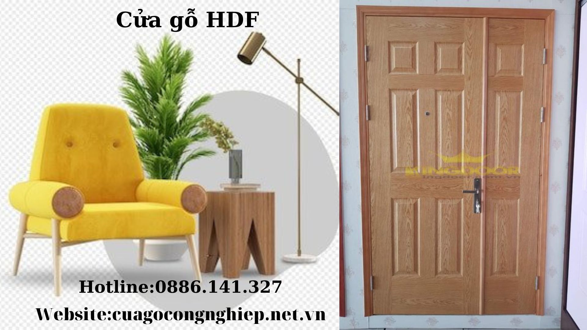 Cửa gỗ HDF tại An Giang - Mẫu cửa gỗ đẹp