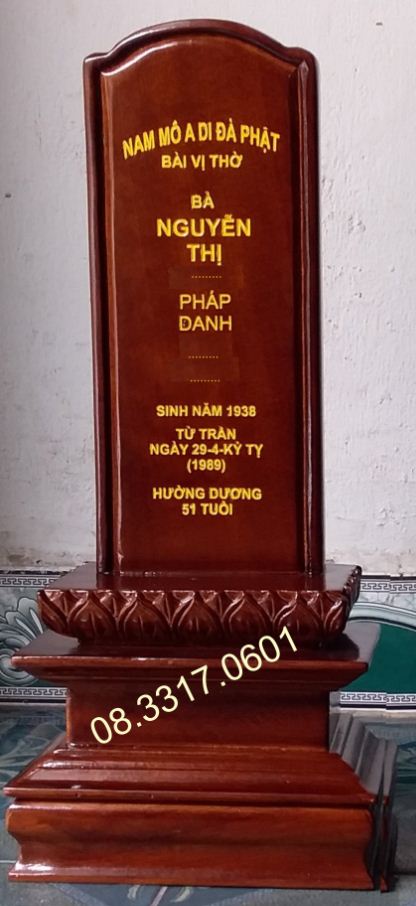 Bán bài vị thờ bằng gỗ, linh vị thờ, bán bài vị gỗ tốt tại Sài Gòn