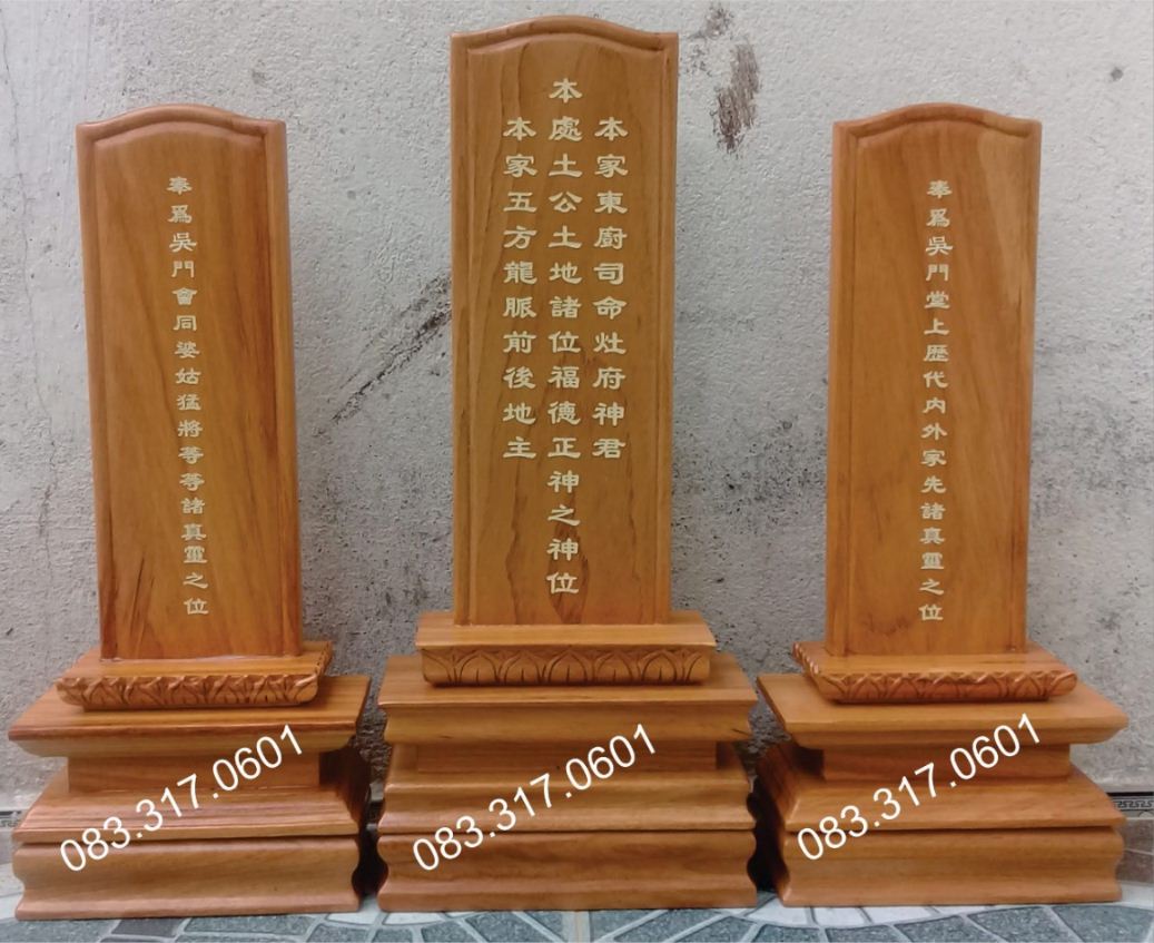 Bán bài vị thờ bằng gỗ, linh vị thờ, bán bài vị gỗ tốt tại Sài Gòn