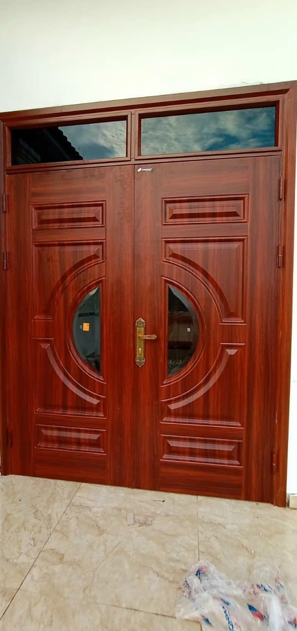 Cửa thép vân gỗ tại Đồng Nai mẫu cửa chính, cửa sổ