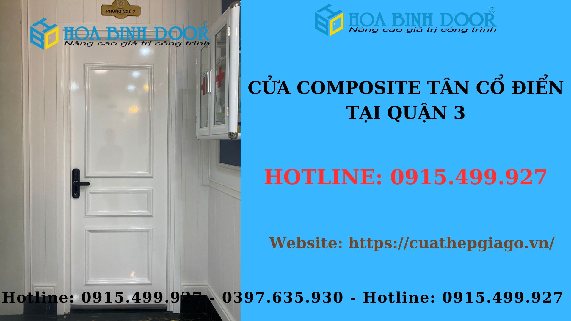 Giá cửa Composite tại Quận 3 - Cửa nhựa phòng ngủ