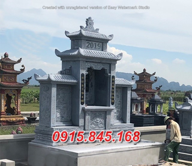 mẫu 66 miếu đá đẹp sơn thần ông thiên địa cây hương bàn thờ cửu trùng
