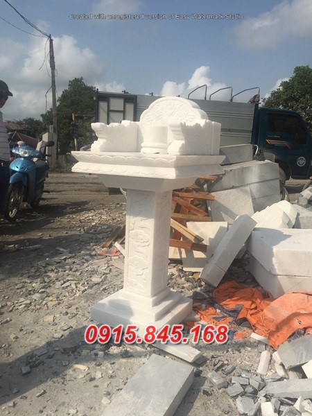 mẫu 66 miếu đá đẹp sơn thần ông thiên địa cây hương bàn thờ cửu trùng