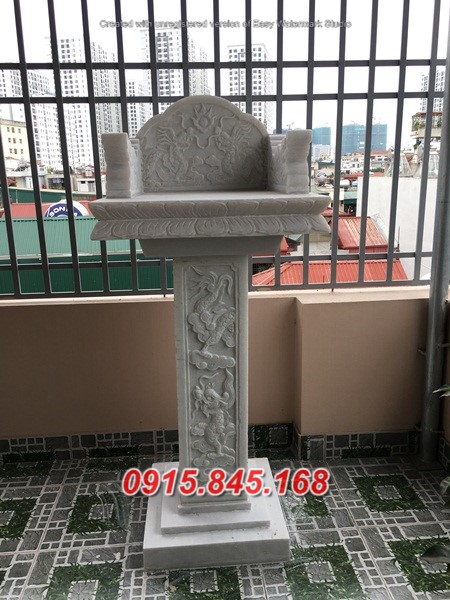 mẫu 66 miếu đá đẹp sơn thần ông thiên địa cây hương bàn thờ cửu trùng