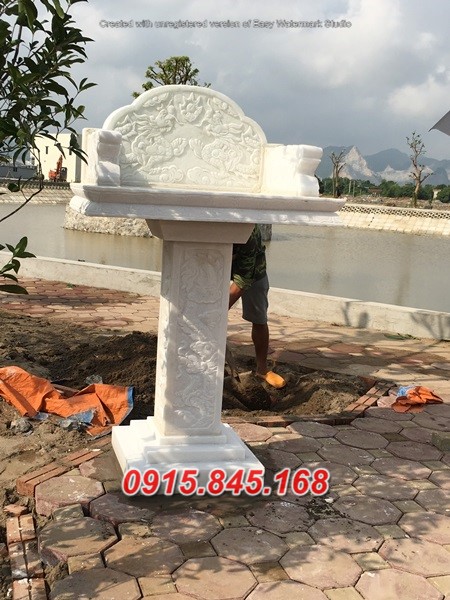 mẫu 66 miếu đá đẹp sơn thần ông thiên địa cây hương bàn thờ cửu trùng