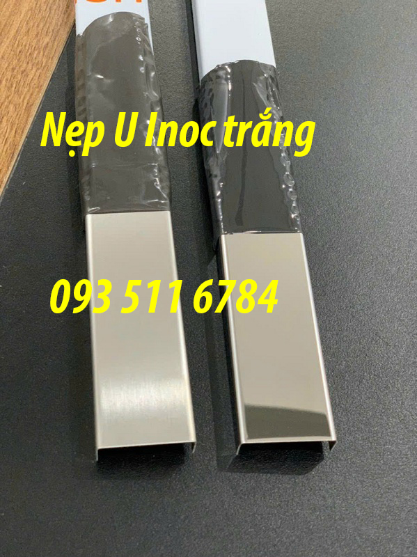 Nẹp Inox chữ U cho ron gạch nẹp trang trí Inox V ốp góc tường