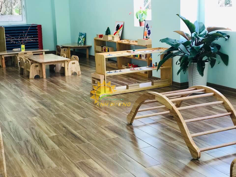 Bộ vận động liên hoàn đa năng bằng gỗ cho trẻ em